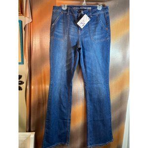 VANILLA Star Designer Stretchy Straight Leg Denim Jeans High‎ Rise Blue Size 34